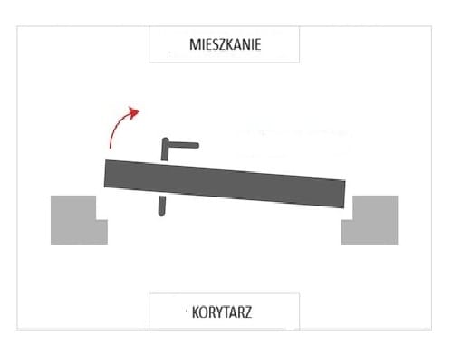 Zamek Lewy Dierre Atra SER 7111 1DE lewy wewnętrzny, na klucz dwupiórowy - obrazek 4